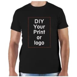 Custom 180GSM 100% Cotton Unisex T-Shirts - Add Your Logo/Photo/Slogan, Medium Thickness for Year-Round Wear