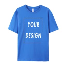 Custom 180GSM 100% Cotton Unisex T-Shirts - Add Your Logo/Photo/Slogan, Medium Thickness for Year-Round Wear