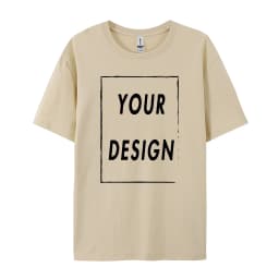 Custom 180GSM 100% Cotton Unisex T-Shirts - Add Your Logo/Photo/Slogan, Medium Thickness for Year-Round Wear
