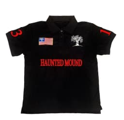 Men Casual Embroidery Cotton Top Baseball Clothing Haunted Mound Polo Shirt America Retro Street Hip Hop Short Sleeve Shirt Y2k