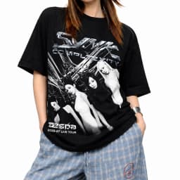 2026 Aespa Synk Complaexity Live Tour T-shirt Men Women Summer Cotton Y2K Clothing Fashion High Quality Short Sleeved Top Unisex