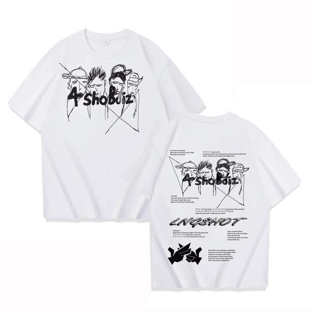 High Quality Cotton LNGSHOT Jay Park Same T-Shirt Summer Street Style Short-Sleeve Tee Men Women Trendy Hip Hop Crew Neck Top