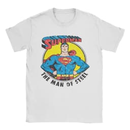 Men Women Comics Supermans T Shirts 100% Cotton Tops Casual Short Sleeve Round Collar Tees Gift Idea T-Shirt