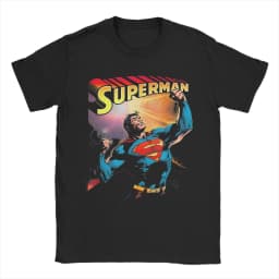 Men Women Comics Supermans T Shirts 100% Cotton Tops Casual Short Sleeve Round Collar Tees Gift Idea T-Shirt
