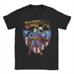 Men Women Comics Supermans T Shirts 100% Cotton Tops Casual Short Sleeve Round Collar Tees Gift Idea T-Shirt