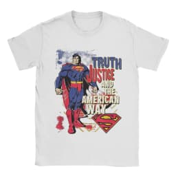 Men Women Comics Supermans T Shirts 100% Cotton Tops Casual Short Sleeve Round Collar Tees Gift Idea T-Shirt