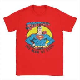 Men Women Comics Supermans T Shirts 100% Cotton Tops Casual Short Sleeve Round Collar Tees Gift Idea T-Shirt