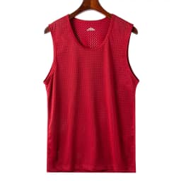 Men's Ice Silk Mesh Tank Tops Man Gym Stringer Transparent Bodybuilding Sleeveless Shirt Fitness Vest Male Muscle Singlets L-5XL