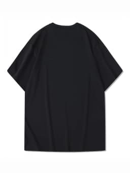 Men's Summer 100% Pure Cotton Fashionable Casual Sports Loose Mountain Print Round Neck Short Sleeved T-Shirt Top