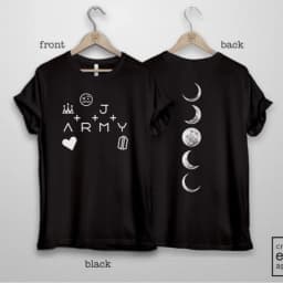 Kpop Army Tattoo Printed T-shirt World Tour Concert T-Shirt Summer Pure cotton Men's T-Shirt Kid's Clothing Tee Y2k Woman