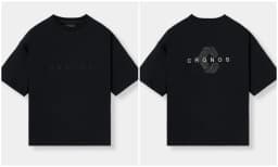 2026 CRONOS Minimalist T-Shirt, Letter Logo Print, Oversized Heavy Cotton Streetwear For Men Women Casual Summer Short Sleeve
