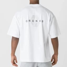 2026 CRONOS Minimalist T-Shirt, Letter Logo Print, Oversized Heavy Cotton Streetwear For Men Women Casual Summer Short Sleeve