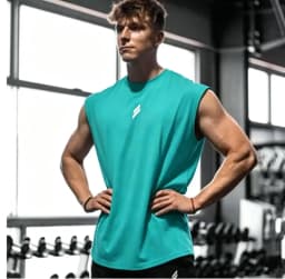 Men's Sleeveless Sports Shirts, Gym Workouts, Running, Quick-Drying Bird's Eye Fabric Vests, Breathable, Loose, Training Vests