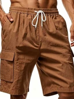Summer New Linen Breathable Cotton-Feeling Drawstring Elastic Waist Solid Color Simple Leisure All-Match Men's Work Pants