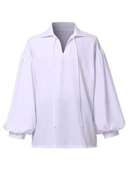 Vintage-Style V-Neck Shirt for Men, Suitable for Pirates, Halloween, Or Vampire Costumes