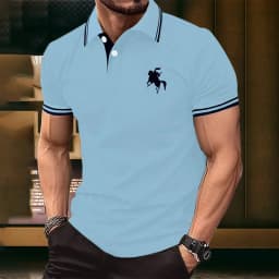 2026 Summer Men's Polo Shirt - 3D Printed Design Breathable Lightweight Stylish and Fashionable Outdoor Men's Clothing