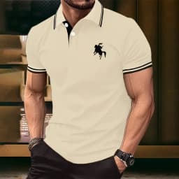 2026 Summer Men's Polo Shirt - 3D Printed Design Breathable Lightweight Stylish and Fashionable Outdoor Men's Clothing