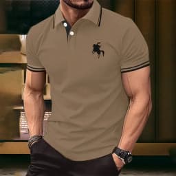 2026 Summer Men's Polo Shirt - 3D Printed Design Breathable Lightweight Stylish and Fashionable Outdoor Men's Clothing