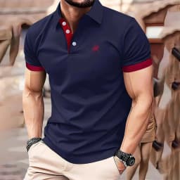 2026 Summer Men's Polo Shirt - 3D Printed Design Breathable Lightweight Stylish and Fashionable Outdoor Men's Clothing