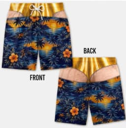 Funny Loose Beach Pants Vacation Casual 2026 Summer New Men 3d Print Vacation Beach Shorts Travel Gift for Men Surf Board Shorts