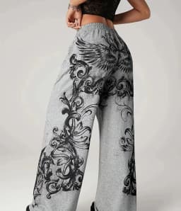 2026 Summer Fashion New Gothic Dark Punk Style 3D Printed Loose Outdoor Pants Street Harajuku Leisure Sports Loose Causal Pants