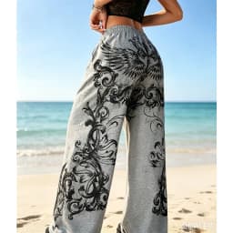 2026 Summer Fashion New Gothic Dark Punk Style 3D Printed Loose Outdoor Pants Street Harajuku Leisure Sports Loose Causal Pants