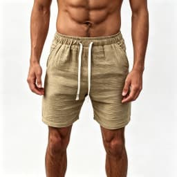 Men Linen Drawstring Waist Shorts Regular Fit Beach Resort Travel Daily Outdoor Vacation Casual Summer Walk Short Pants