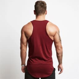 Cotton Material Summer Fitness Sports Vest Men's T-shirt Comfortable Bottoming Sweatshirt Workout Clothes