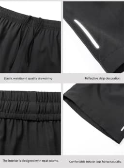 Summer men's shorts ice silk running gym sports shorts quick drying breathable beach shorts fitness slow running cool casual spo
