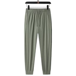 Ice Silk Men's Pants 2024 Summer New Black Gray Thin Business Casual Pants Outdoor Elastic Breathable Straight Leg Sweatpants