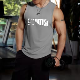New Printed Sleeveless Vest, Loose Fit Fitness Sports Sleeveless T-shirt, Unisex