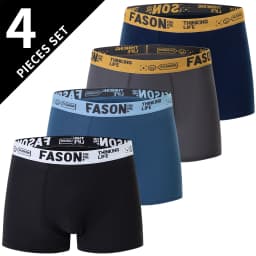4/10 Pack Men's And Teenagers' Simple And Fashionable Boyshort Casual Joker Elastic Waist Shorts Multi-size Mixed Color Underwea