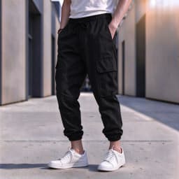 Men's Cotton Linen Blend Cargo Jogger Pants Elastic Waist Drawstring Multi Pockets Casual Breathable Streetwear Trousers for Men