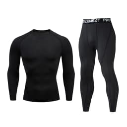 Men's 2/3pcs sets Boxing suit rashguard male kit MMA compression clothing men long-sleeved t-shirt+leggings tracksuit Sport Suit