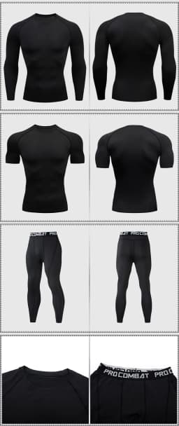 Men's 2/3pcs sets Boxing suit rashguard male kit MMA compression clothing men long-sleeved t-shirt+leggings tracksuit Sport Suit