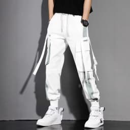 Men's New Pants, Men's Korean Style Trendy Loose Fitting Student Ins Nine Point Chic Casual Workwear Pants, Trendy Brand Ankle B