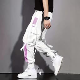 Men's New Pants, Men's Korean Style Trendy Loose Fitting Student Ins Nine Point Chic Casual Workwear Pants, Trendy Brand Ankle B