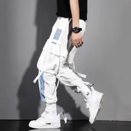 Men's New Pants, Men's Korean Style Trendy Loose Fitting Student Ins Nine Point Chic Casual Workwear Pants, Trendy Brand Ankle B
