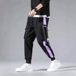 Men's New Pants, Men's Korean Style Trendy Loose Fitting Student Ins Nine Point Chic Casual Workwear Pants, Trendy Brand Ankle B