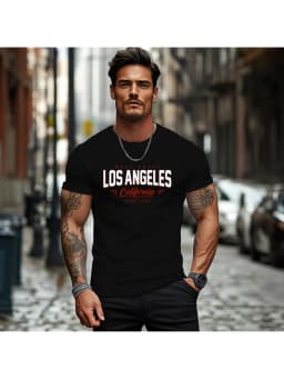 Men's Summer 100% Pure Cotton Casual Loose Black and White Lines Simple Geometric Pattern Round Neck Short Sleeved T-Shirt