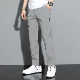Summer men's ice silk quick drying casual pants slim fit Korean version ice silk pants sports pants straight tube quick drying p