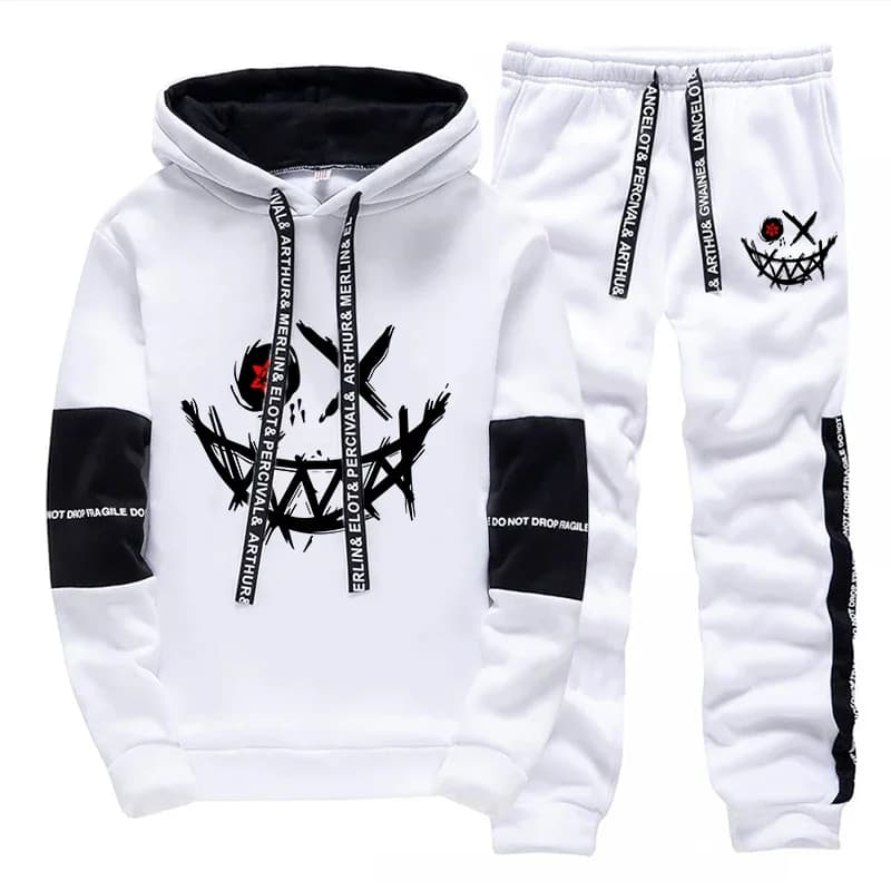 Hot Sales Mens Tracksuit Printed Single Piece Sweatshirts Sweatpants Casual Hoodie Pants Outdoors Mens Clothing Funny Streetwear