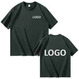 European Size 100% Pure Cotton Custom Men's T-Shirt Front and Back Logo Text Photos, Summer Breathable Short Sleeved Top2025