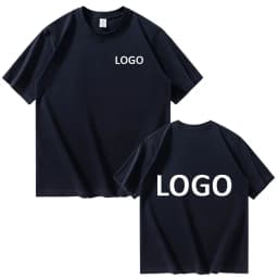 European Size 100% Pure Cotton Custom Men's T-Shirt Front and Back Logo Text Photos, Summer Breathable Short Sleeved Top2025