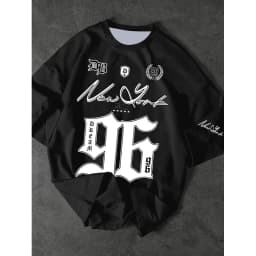 Summer 2025 New Men's New York 96 3d printed digital printed baseball T-shirt, short-sleeved O-neck casual T-shirt, oversized sp