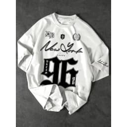 Summer 2025 New Men's New York 96 3d printed digital printed baseball T-shirt, short-sleeved O-neck casual T-shirt, oversized sp