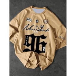 Summer 2025 New Men's New York 96 3d printed digital printed baseball T-shirt, short-sleeved O-neck casual T-shirt, oversized sp