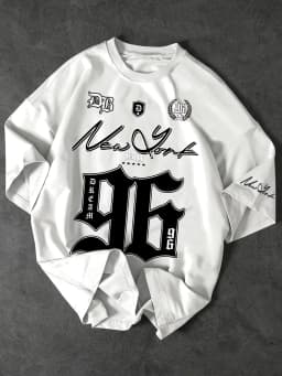 Summer 2025 New Men's New York 96 3d printed digital printed baseball T-shirt, short-sleeved O-neck casual T-shirt, oversized sp
