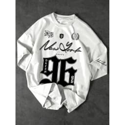 Summer 2025 New Men's New York 96 3d printed digital printed baseball T-shirt, short-sleeved O-neck casual T-shirt, oversized sp