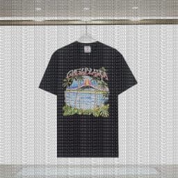 Cotton New Casablanca Dream Gate Printed T-shirt 2026 High Quality Loose Sports T-shirt Top for Men and Women Adults